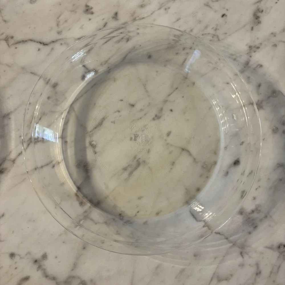 3 Vintage Pyrex Corning #209 Glass Pie Plate Baking Dish Pan 8, 9, 10 inch Clear